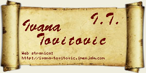 Ivana Tovitović vizit kartica